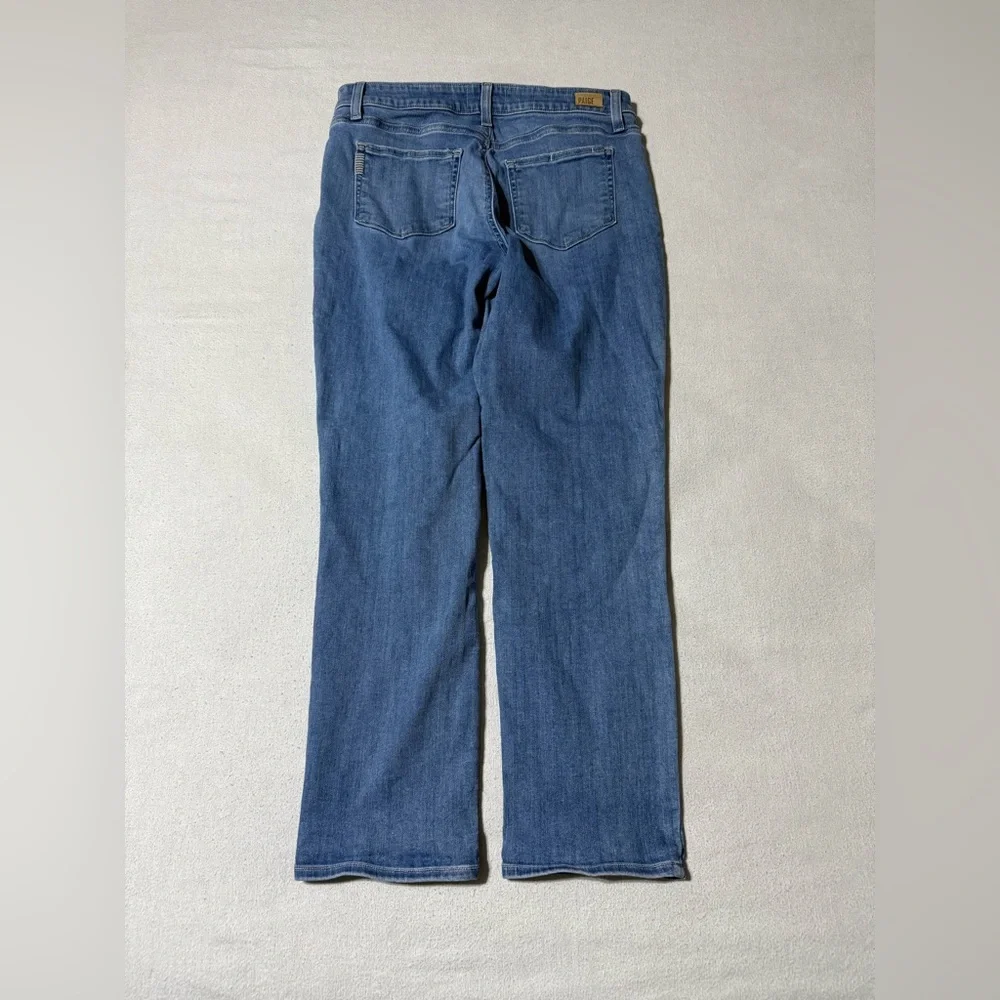 Paige Brigitte Jeans Women's 30x28 Blue Denim Straight Leg Medium‎ Wash Stretch